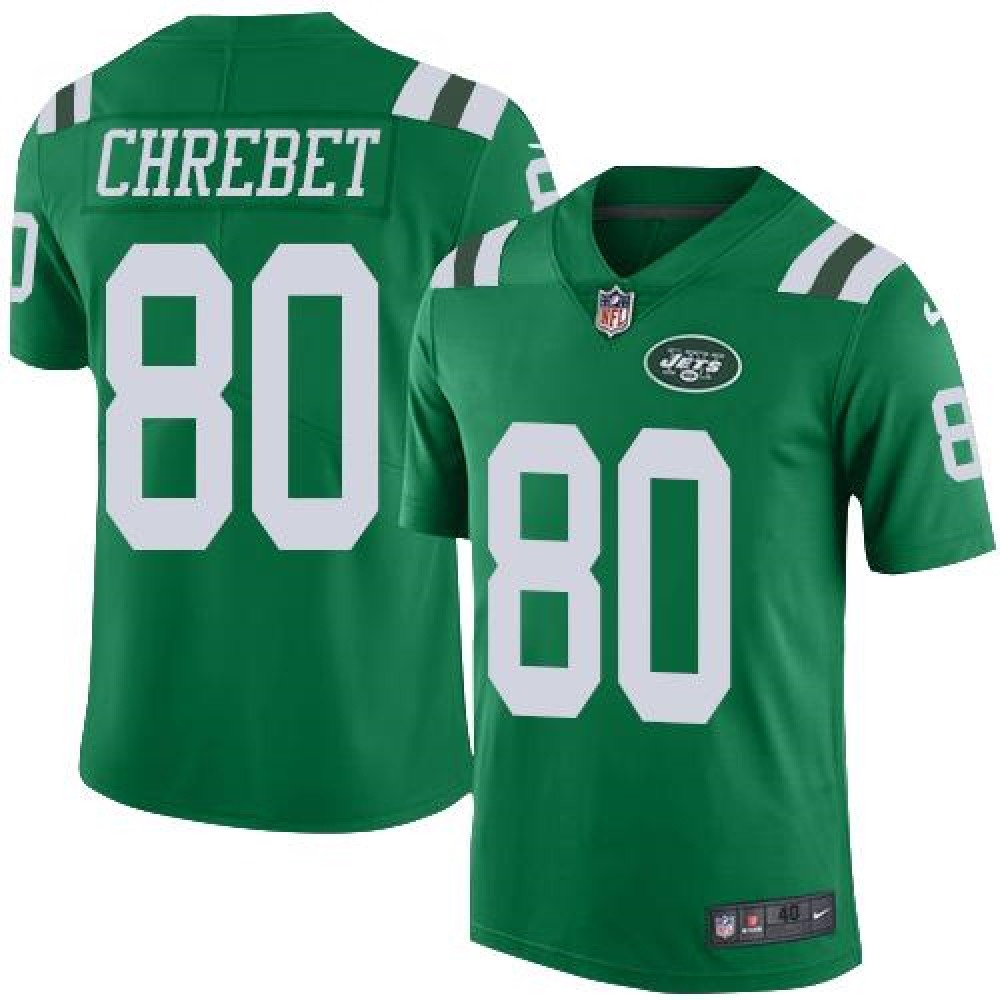 Jets #80 Wayne Chrebet Green Men's Stitched NFL Elite Rush Jersey