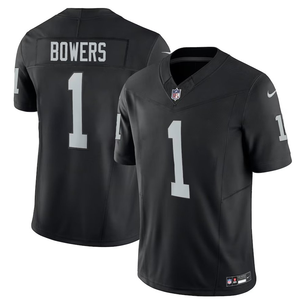 Men's Las Vegas Raiders Brock BowersBlack 2024 NFL Draft First Round Pick Player F.U.S.E. Vapor Untouchable Limited Stitched Football Jersey