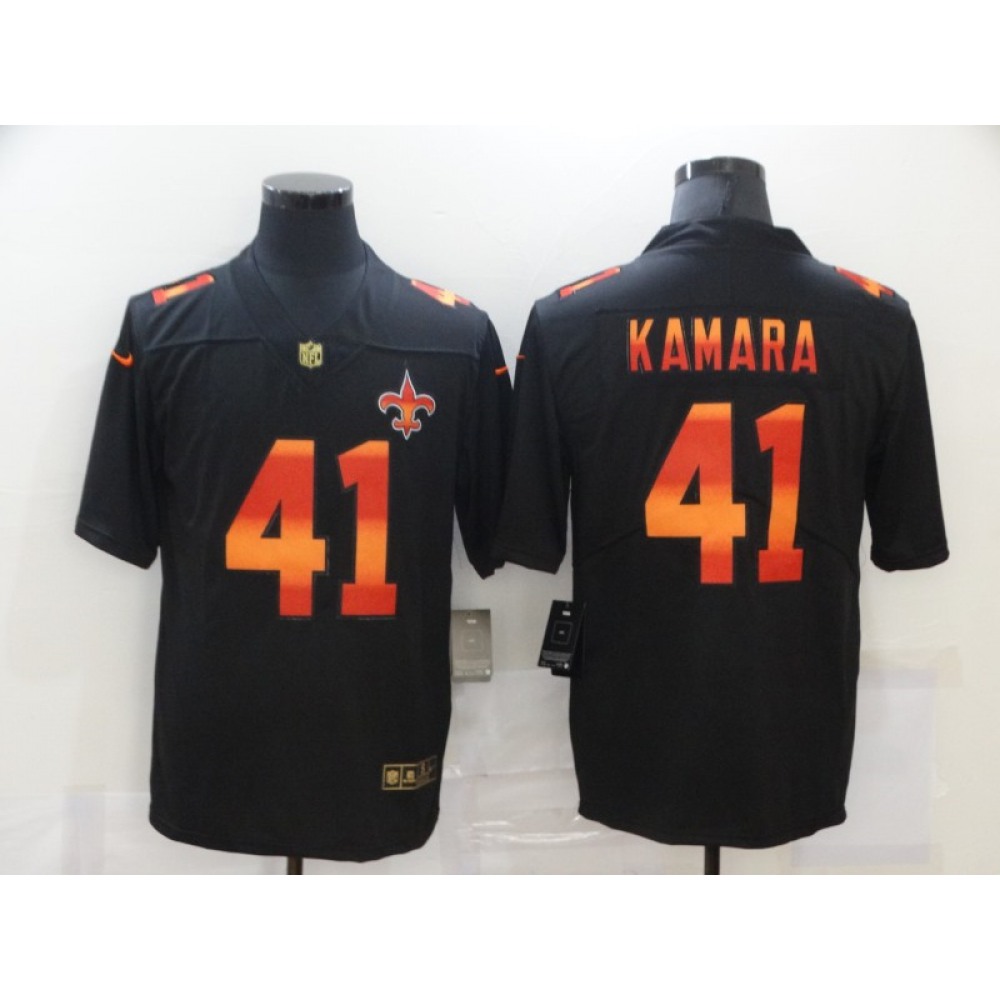 Men's New Orleans Saints#41 Alvin Kamara 2020 Black Fashion Limited Stitched Jersey