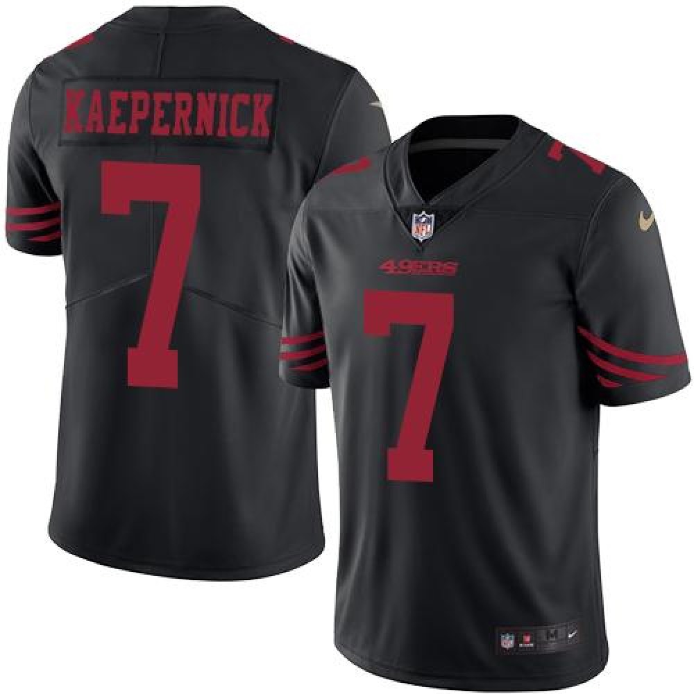 49ers #7 Colin Kaepernick Black Youth Stitched NFL Limited Rush Jersey