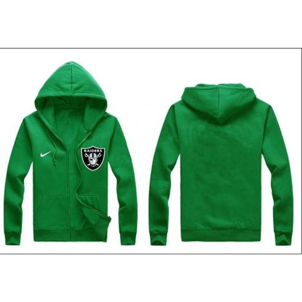 Oakland Raiders Authentic Logo Hoodie Green