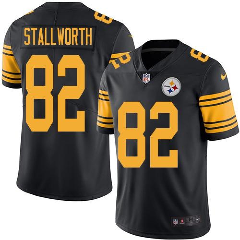 Steelers #82 John Stallworth Black Men's Stitched NFL Limited Rush Jersey