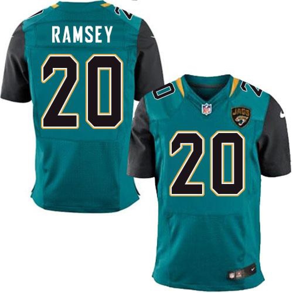 Jaguars #20 Jalen Ramsey Teal Green Team Color Men's Stitched NFL Elite Jersey