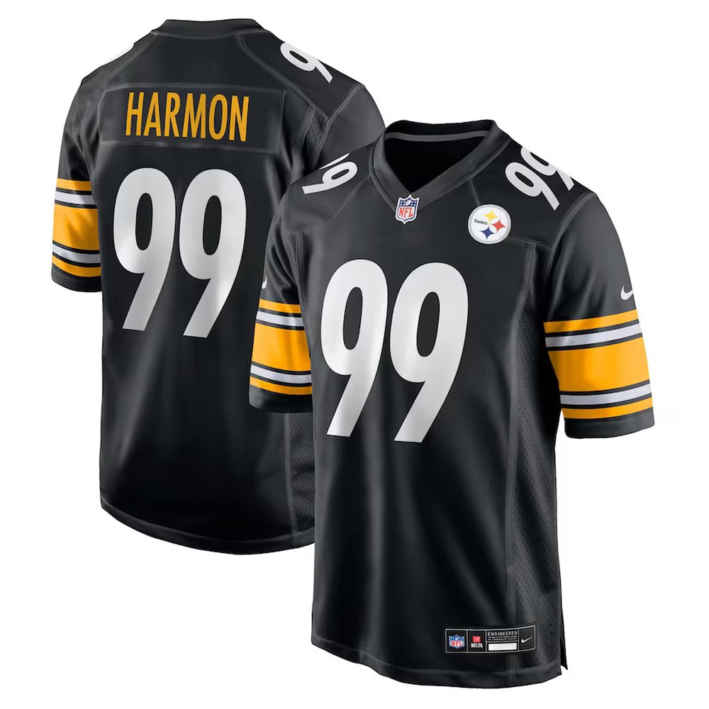 Youth Pittsburgh Steelers #99 Derrick Harmon Nike Black 2025 NFL Draft First Round Pick Game Jersey