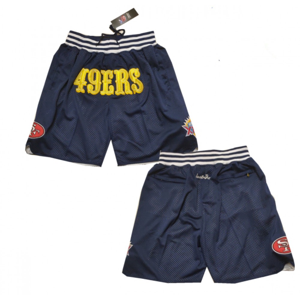 Men's San Francisco 49ers Navy Shorts (Run Small)