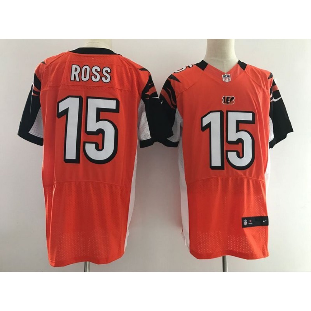 Men's Cincinnati Bengals #15 John RossOrange 2017 Elite Stitched NFL Jersey