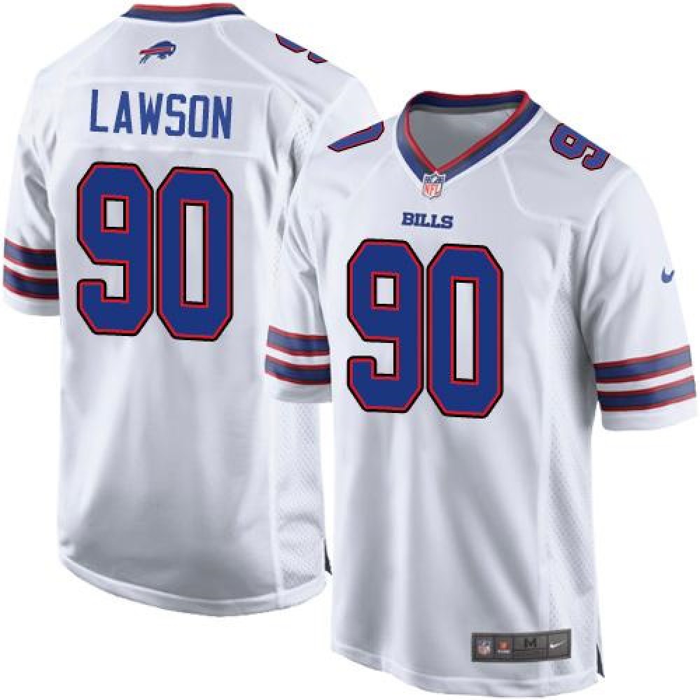 Bills #90 Shaq Lawson White Youth Stitched NFL New Elite Jersey