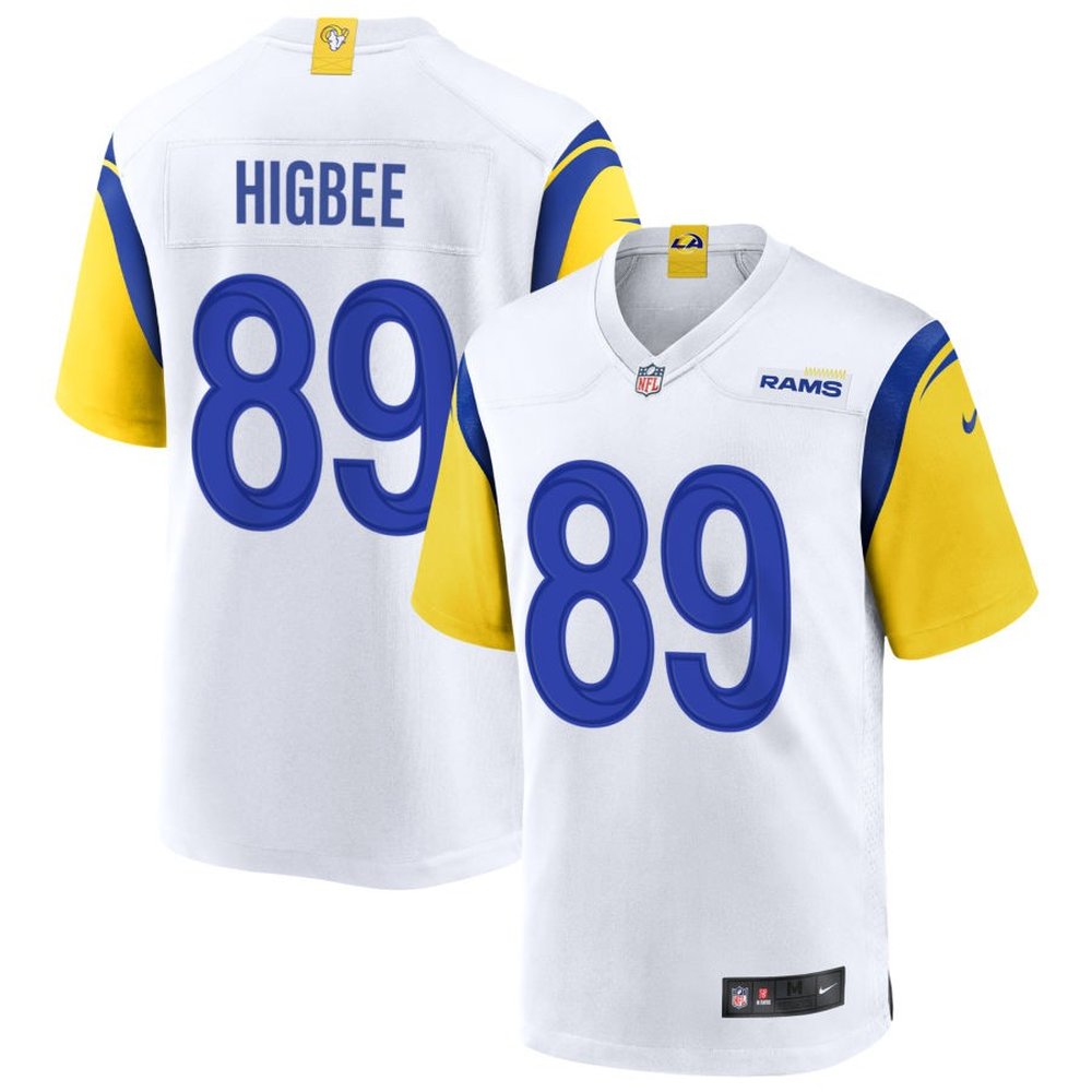 Men's Los Angeles Rams Tyler HigbeeWhite Game Player Jersey