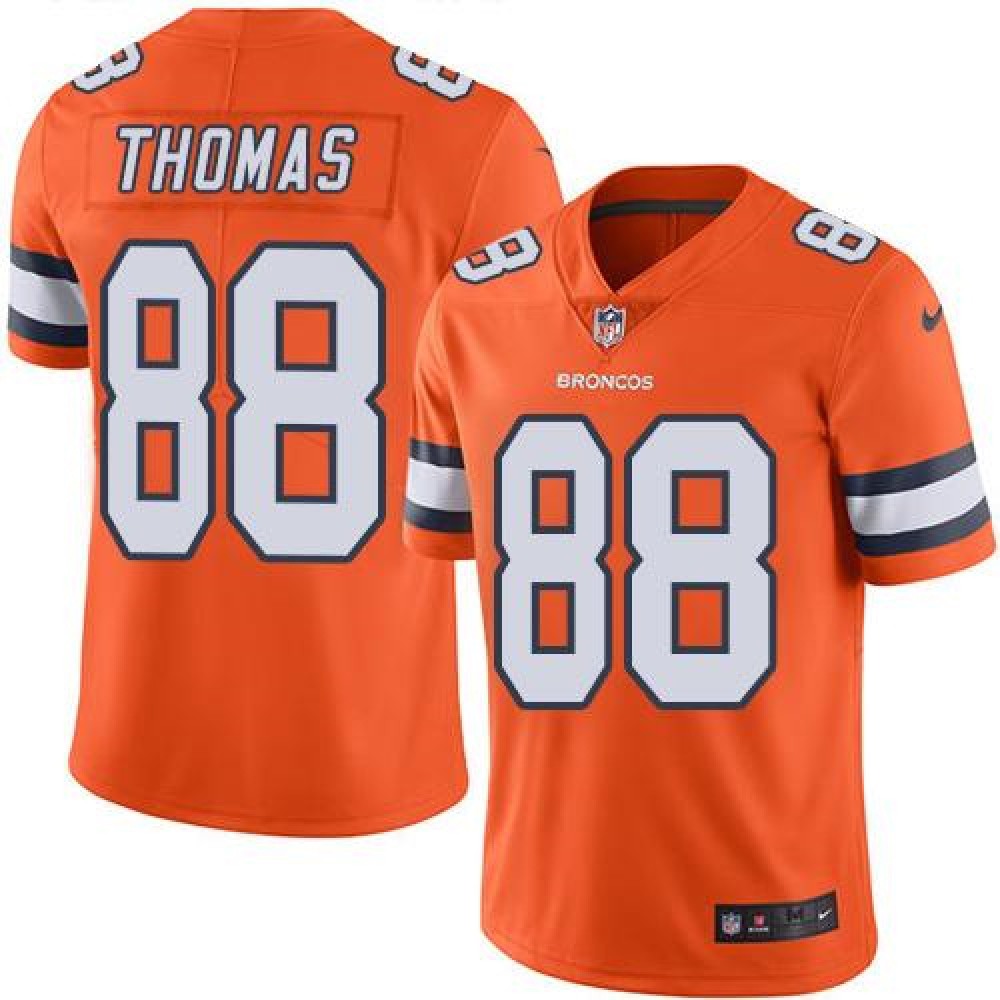 Broncos #88 Demaryius Thomas Orange Youth Stitched NFL Limited Rush Jersey