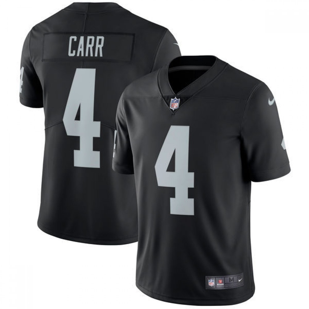 Youth Oakland Raiders #4 Derek CarrBlack Vapor Untouchable Limited Stitched NFL Jersey