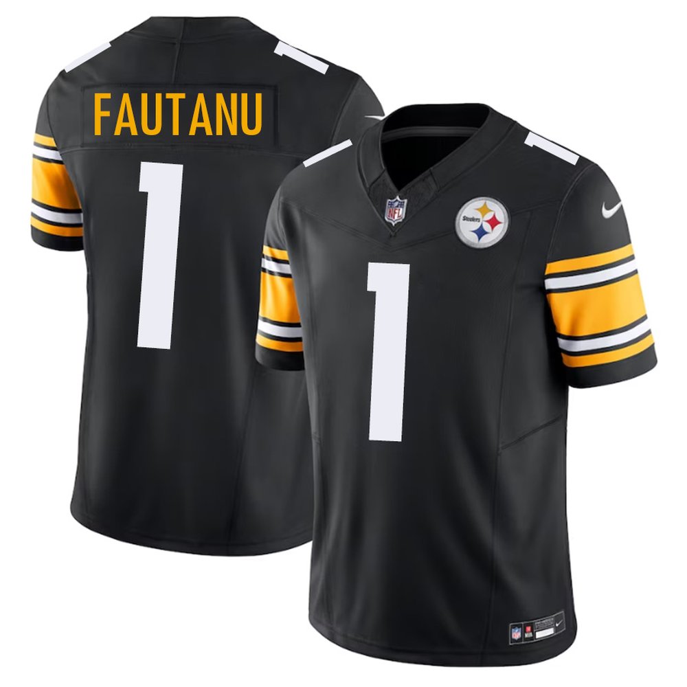Men's Pittsburgh Steelers Troy FautanuBlack 2024 NFL Draft First Round Pick Player F.U.S.E. Vapor Untouchable Limited Stitched Football Jersey