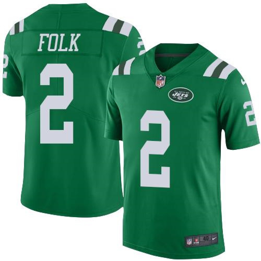 Jets #2 Nick Folk Green Men's Stitched NFL Elite Rush Jersey