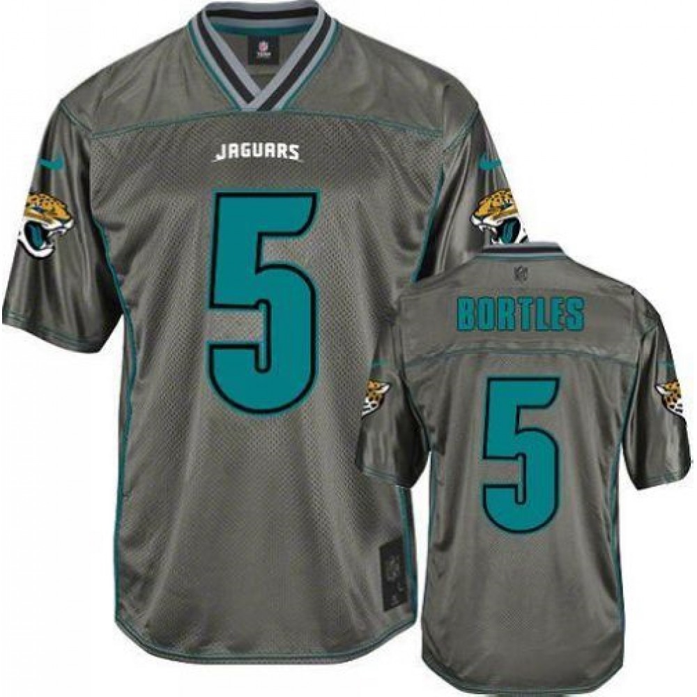 Jaguars #5 Blake Bortles Grey Youth Stitched NFL Elite Vapor Jersey