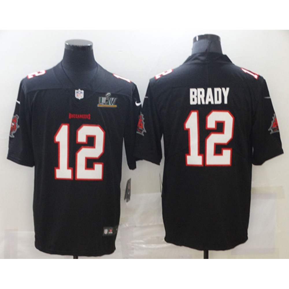 Men's Tampa Bay Buccaneers #12 Tom Brady New Black 2021Super Bowl LV Limited Stitched Jersey