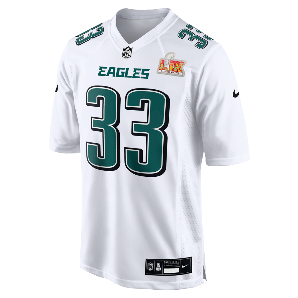 🔥Combo Sale - Philadelphia Eagles Cooper DeJean Nike Tundra White Super Bowl LIX Game Jersey & Air Force 1 Low Team Sneakers