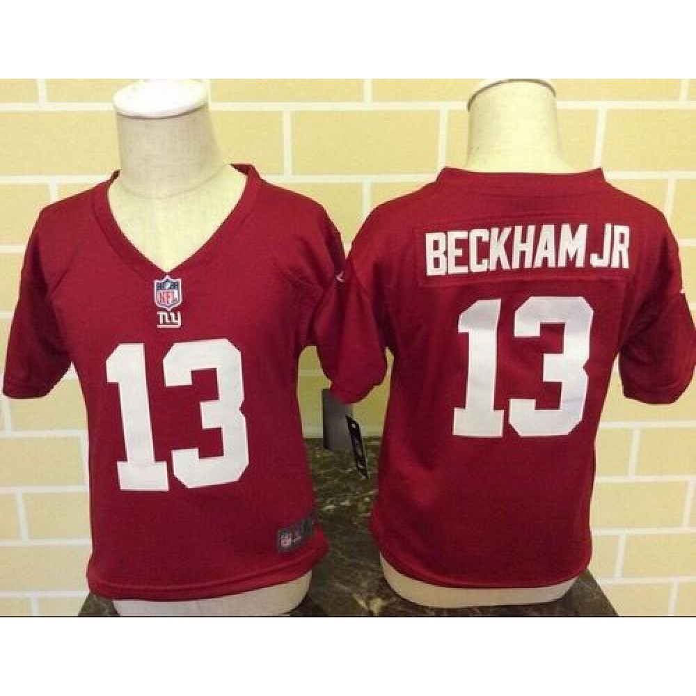 ToddlerGiants #13 Odell Beckham Jr Red Alternate Stitched NFL Elite Jersey