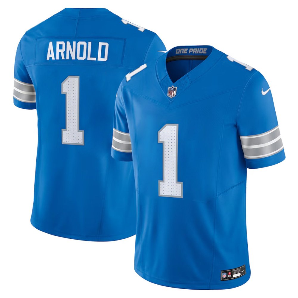 Men's Detroit Lions Terrion ArnoldBlue 2024 NFL Draft First Round Pick Player F.U.S.E. Vapor Untouchable Limited Stitched Football Jersey