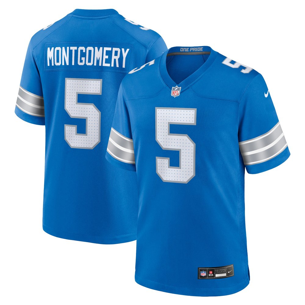 Men's Detroit Lions David MontgomeryBlue Game Jersey
