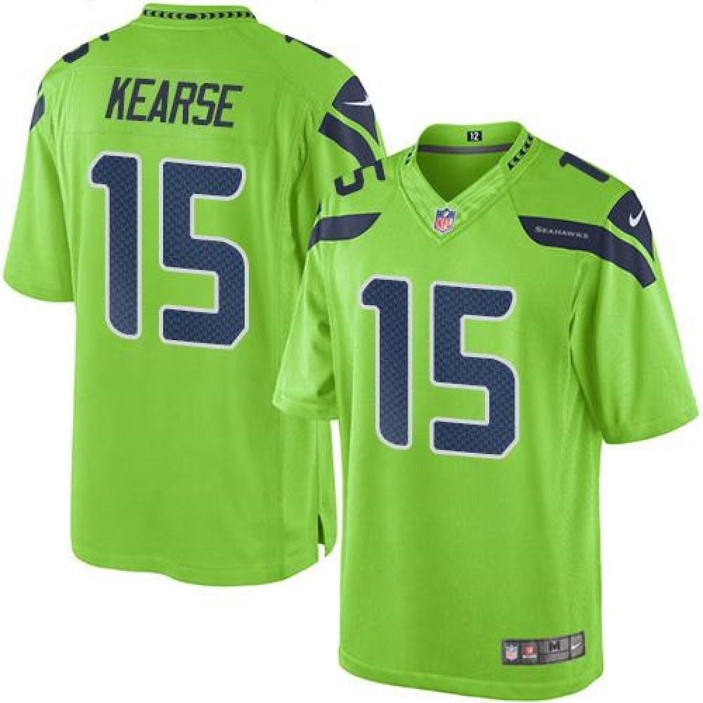 Seahawks #15 Jermaine Kearse Green Men's Stitched NFL Limited Rush Jersey