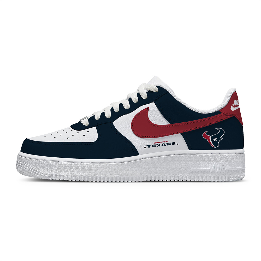 Unisex Nike x NFL Houston Texans Custom Air Force 1 Low Team Sneakers