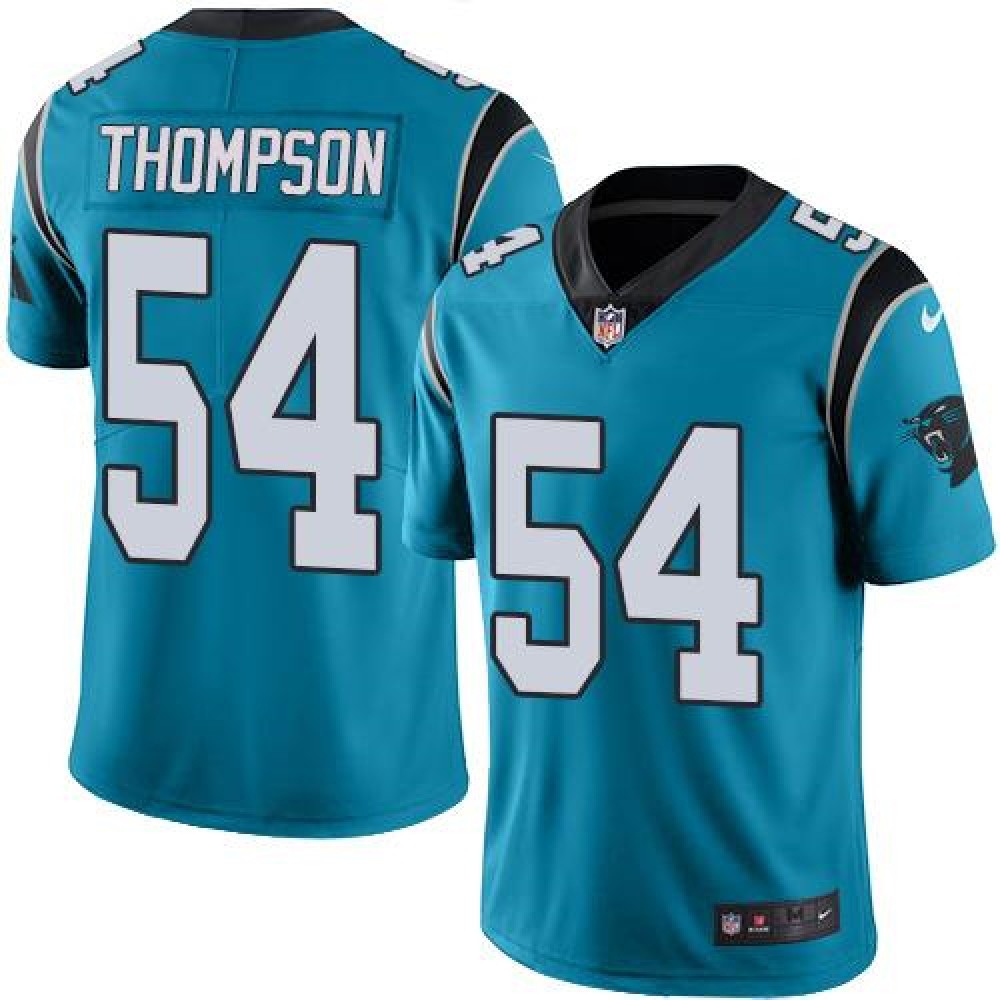 Panthers #54 Shaq Thompson Blue Men's Stitched NFL Limited Rush Jersey