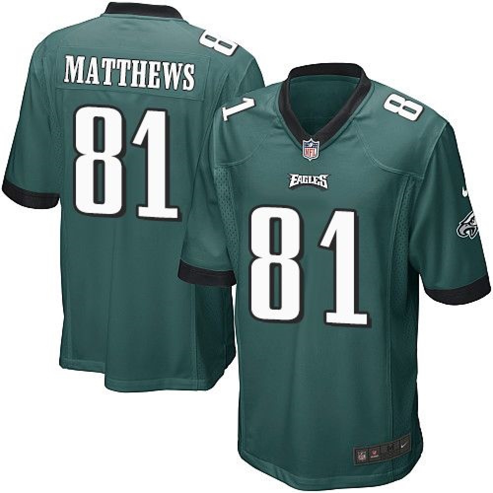 Eagles #81 Jordan Matthews Midnight Green Team Color Youth Stitched NFL New Elite Jersey