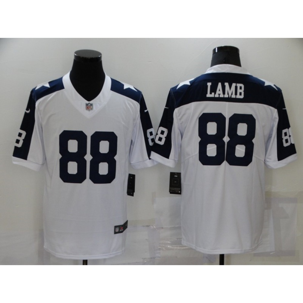 Men's Dallas Cowboys #88 CeeDee Lamb White Stitched Jersey