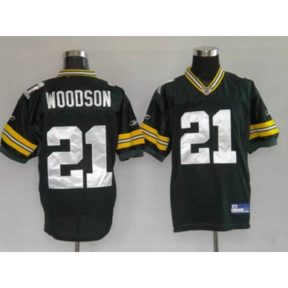 Packers #21 Charles Woodson Green Stitched Youth NFL Jersey