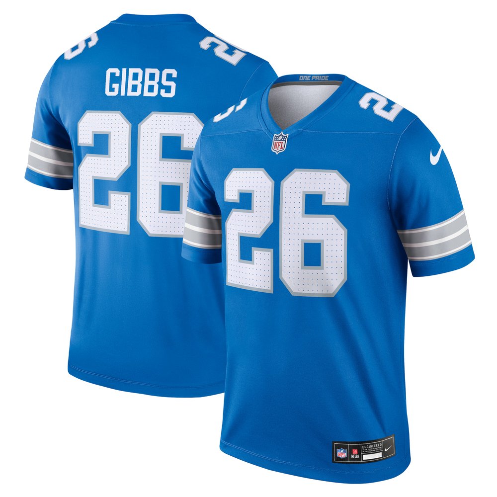 Men's Detroit Lions #26 Jahmyr GibbsBlue Legend Jersey