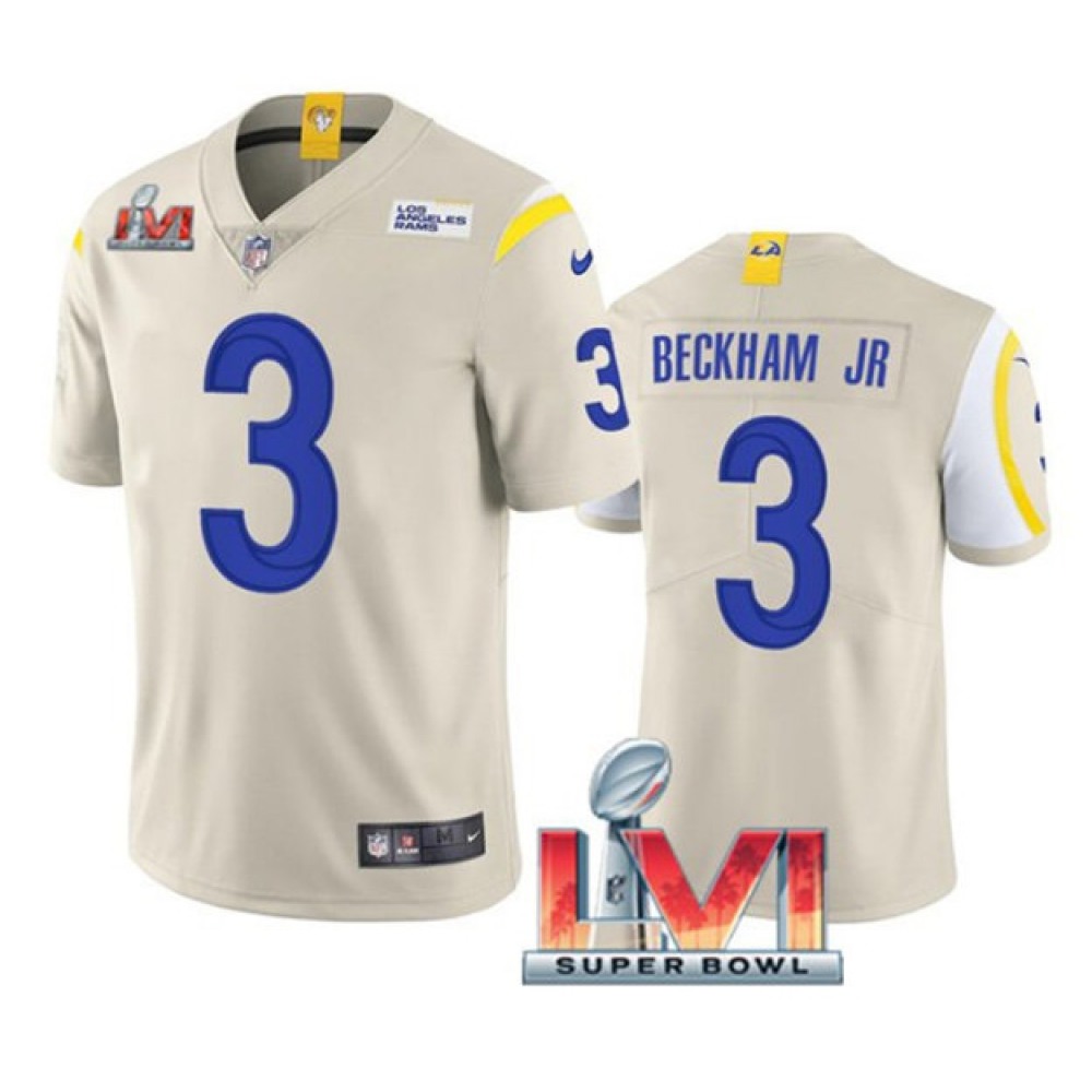 Youth Los Angeles Rams #3 Odell Beckham Jr.Bone 2022 Super Bowl LVI Vapor Untouchable Limited Stitched Jersey