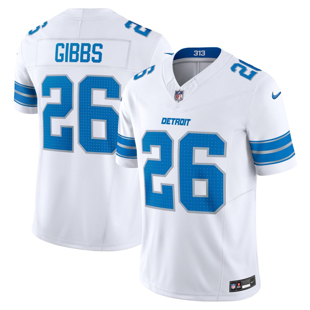 Men's Detroit Lions #26 Jahmyr GibbsWhite Vapor F.U.S.E. Limited Jersey
