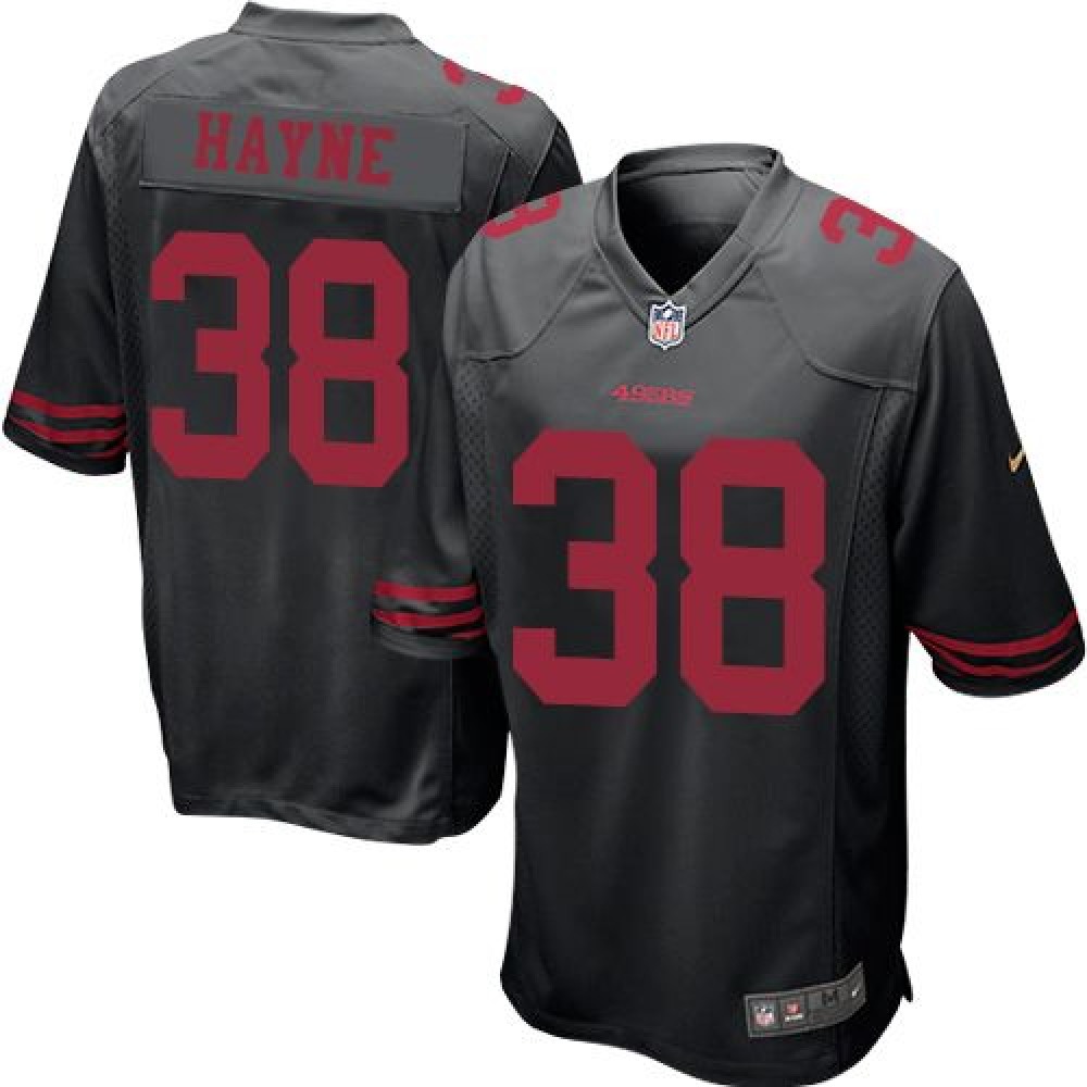 49ers #38 Jarryd Hayne Black Alternate Youth Stitched NFL Elite Jersey