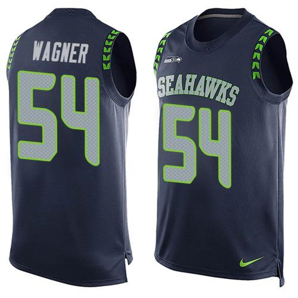 Seahawks #54 Bobby Wagner Steel Blue Team Color Men's Stitched NFL Limited Tank Top Jersey
