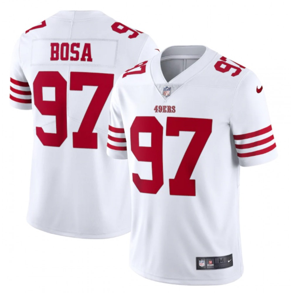 Men's San Francisco 49ers #97Bosa 2022 New White Vapor Untouchable Stitched Jersey