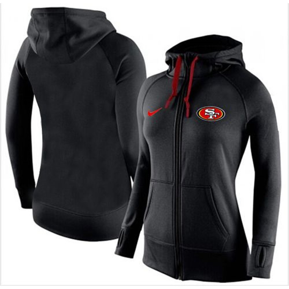 Women'sSan Francisco 49ers Full-Zip Performance Hoodie Black