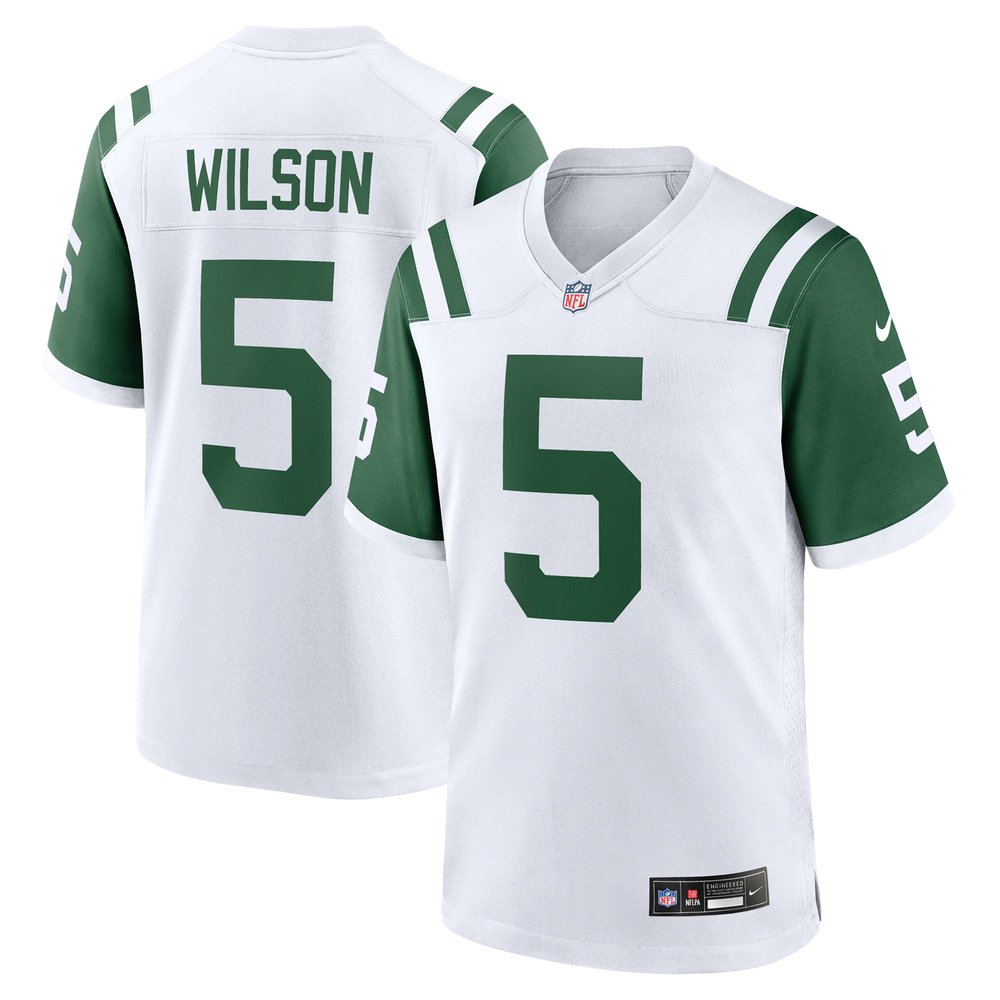 Men's New York Jets Garrett WilsonWhite Classic Alternate Game Jersey