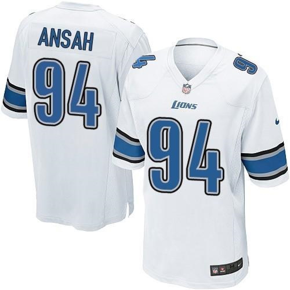 Lions #94 Ziggy Ansah White Youth Stitched NFL Elite Jersey