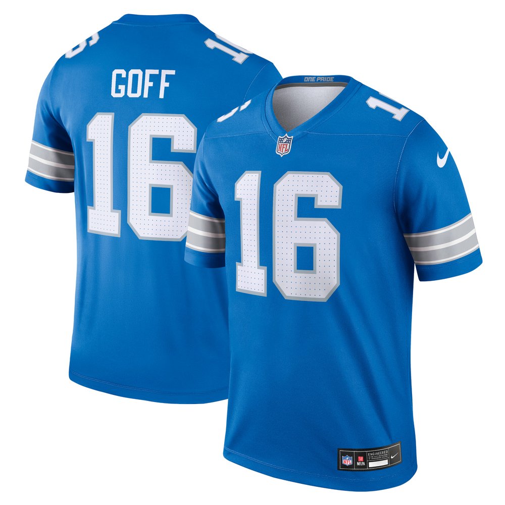 Men's Detroit Lions #16 Jared GoffBlue Legend Jersey