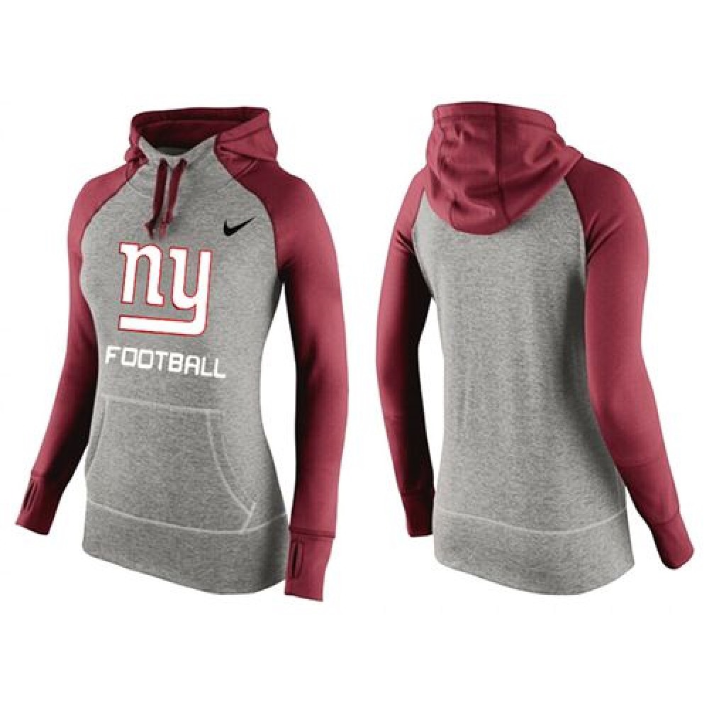 Women'sNew York Giants Performance Hoodie Grey & Red