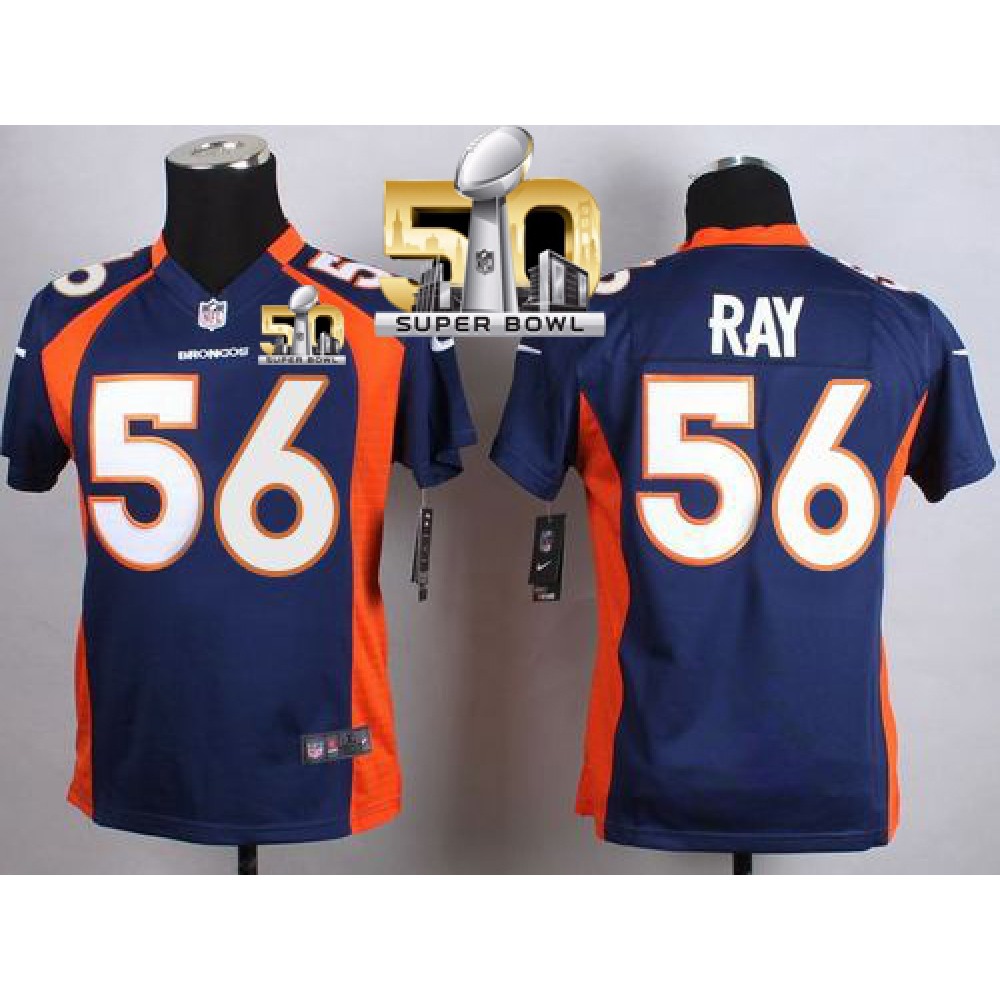 Broncos #56 Shane Ray Blue Alternate Super Bowl 50 Youth Stitched NFL New Elite Jersey