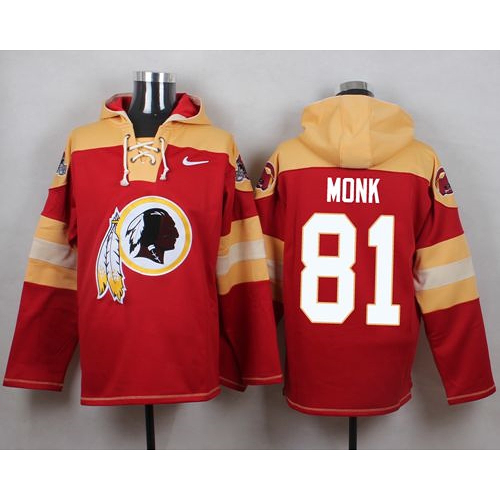 Redskins #81 Art Monk Burgundy Red Player Pullover NFL Hoodie