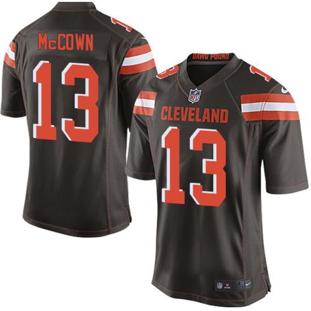Browns #13 Josh McCown Brown Team Color Youth Stitched NFL New Elite Jersey