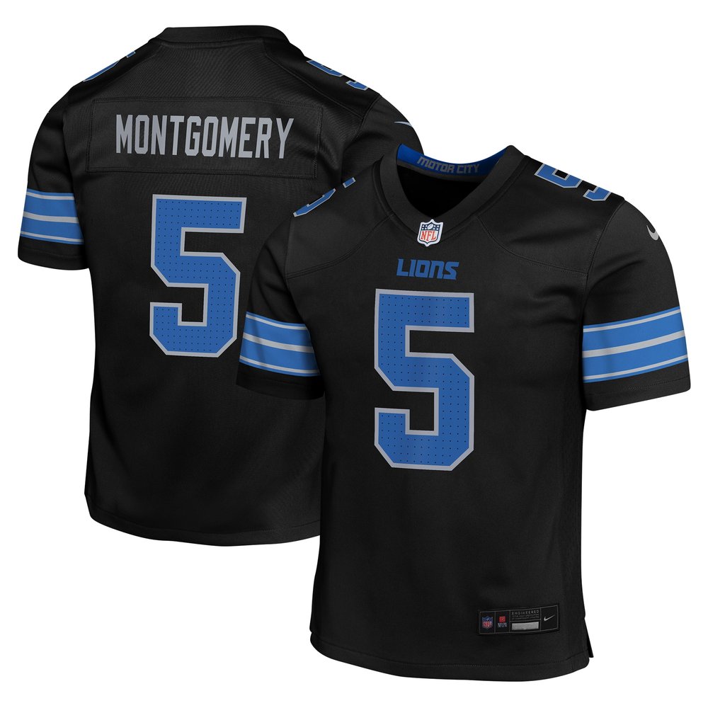 Youth Detroit Lions David MontgomeryBlack Alternate Player Game Jersey