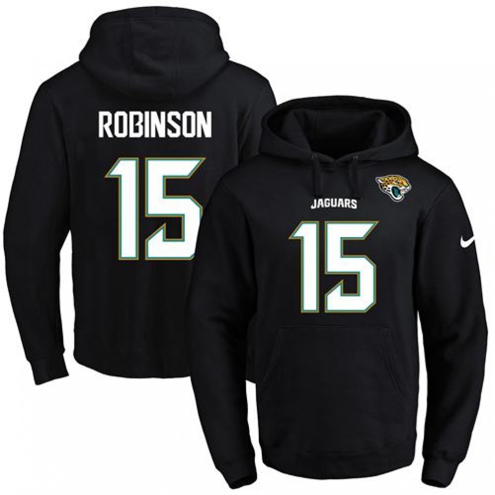 Jaguars #15 Allen Robinson Black Name & Number Pullover NFL Hoodie