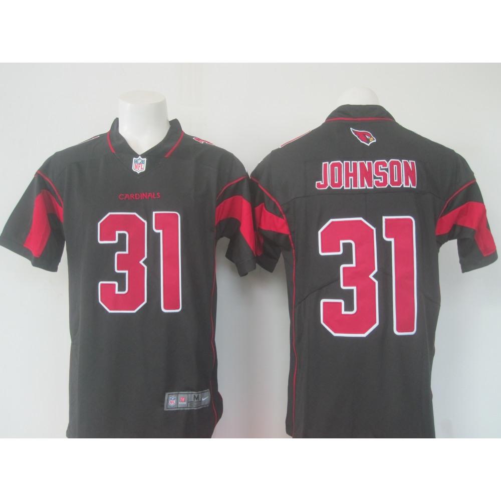 Men'sArizona Cardinals #31 David Johnson Black Limited Rush Stitched NFL Jersey