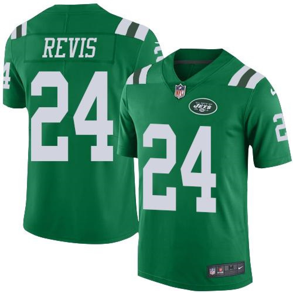 Jets #24 Darrelle Revis Green Youth Stitched NFL Elite Rush Jersey