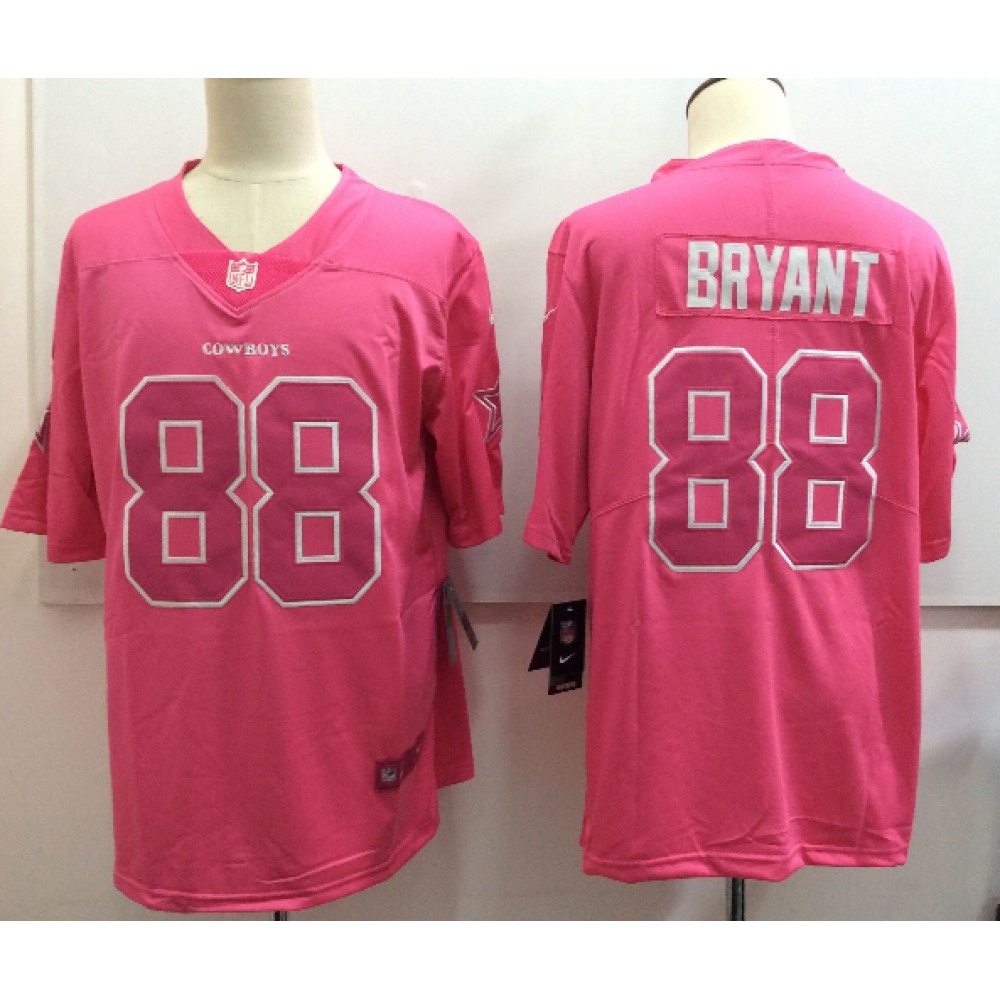 Men'sDallas Cowboys #88 Dez Bryant Pink Limited Rush Stitched NFL Jersey
