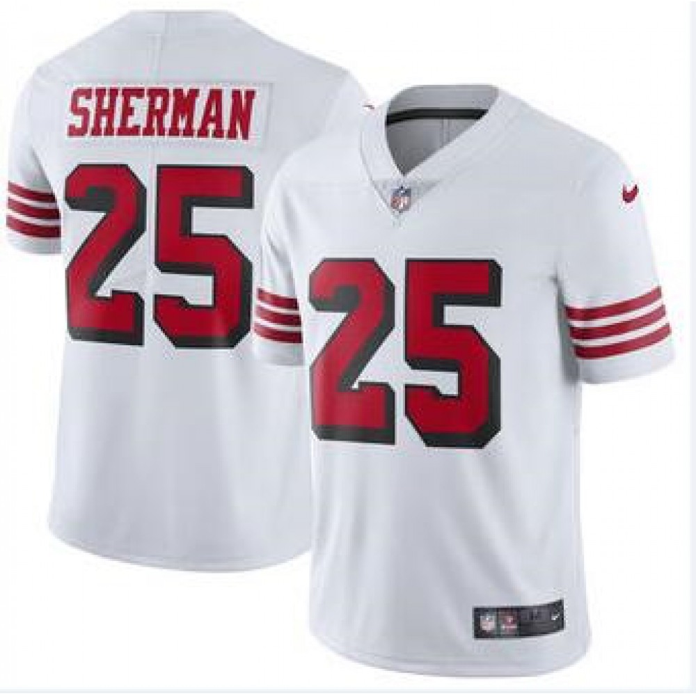 Men's San Francisco 49ers #25 Richard ShermanWhite Color Rush Vapor Untouchable Limited Stitched NFL Jersey