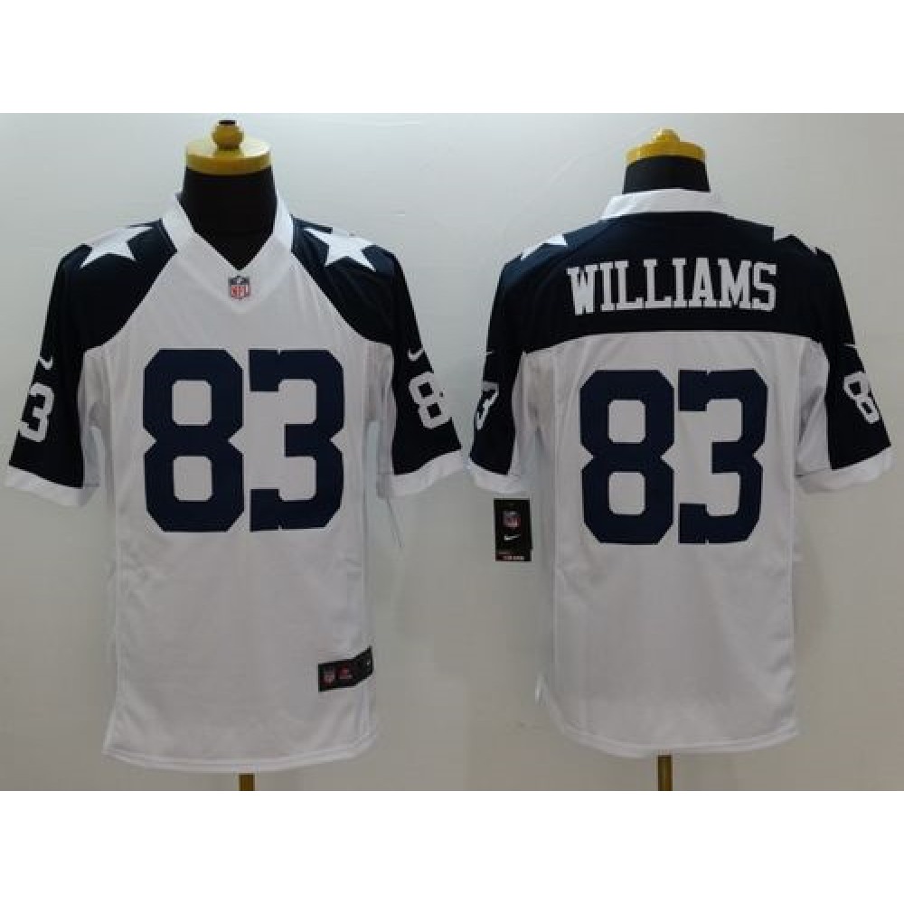 Cowboys #83 Terrance Williams White Thanksgiving Throwback Men's Stitched NFL Limited Jersey