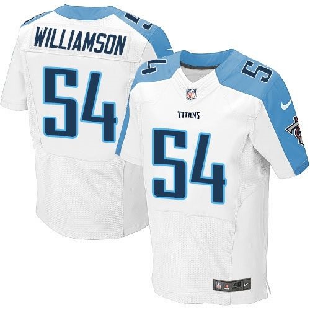 Titans #54 Avery Williamson White Men's Stitched NFL Elite Jersey